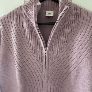 Cabi Lavender Half-Zip Sweater
